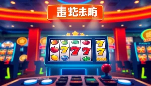 Experience excitement with ทดลองเล่นสล็อต on vibrant, colorful slot machines in a digital casino setting.