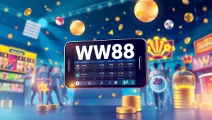 Experience the excitement of online gaming with WW88 through a vibrant digital scene featuring sports betting and casino games.