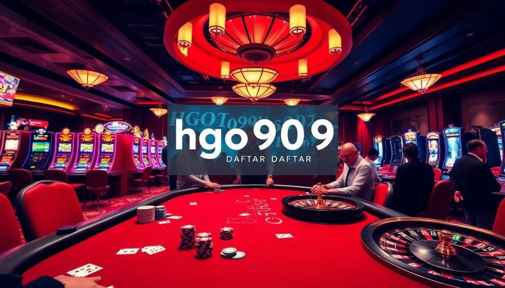 Experience the thrill of hgo909 daftar at a high-stakes poker table with vibrant casino elements and action.
