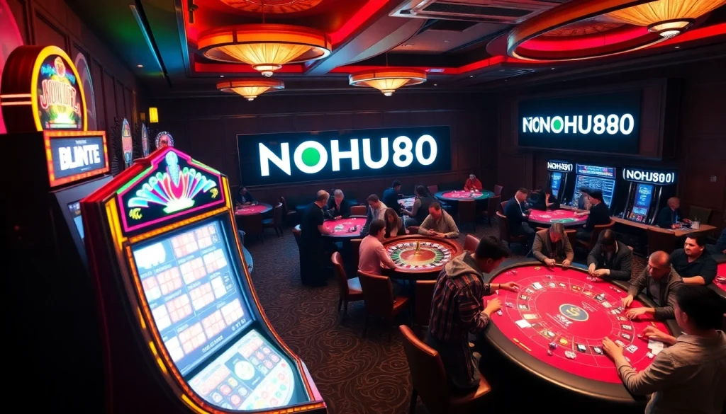 Experience the thrill of gambling at NOHU90 casino with vibrant slots, poker, and roulette games.