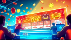Explore attractive deneme bonusu veren siteler with vibrant casino promotions displayed on screens.