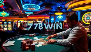 Experience the thrilling casino atmosphere at https://78winone.com/, featuring diverse games like blackjack and vibrant slot machines.
