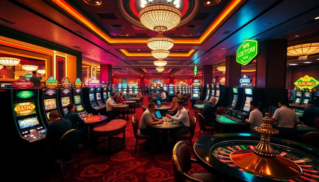 Experience excitement at https://loto188fun.me/ with players enjoying thrilling casino games and colorful slot machines.