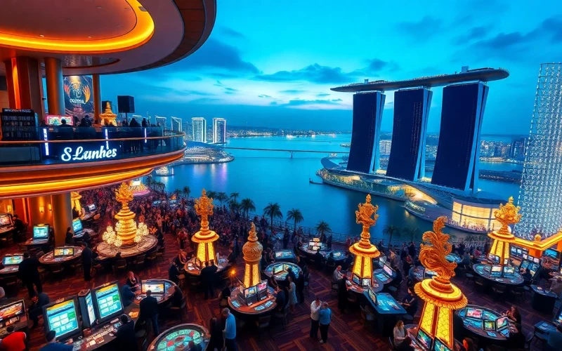 Experience the luxurious atmosphere of the Singapore Casino Site with vibrant gaming and stunning architecture.