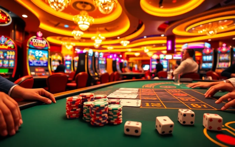 Players enjoying various games at a casino, strategizing with 92 pkr bets on poker and roulette.