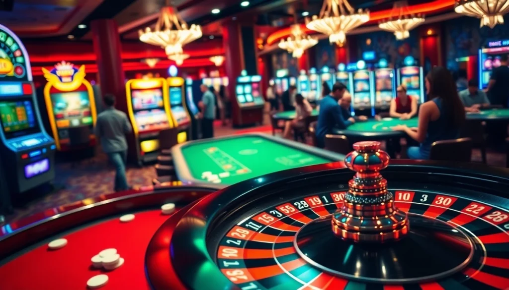 Experience the thrill of winning at 88CLB with vibrant roulette and enthusiastic players on the casino floor.