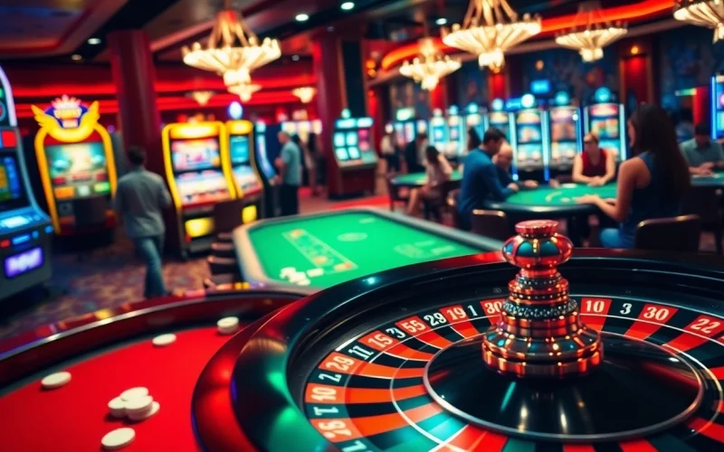 Experience the thrill of winning at 88CLB with vibrant roulette and enthusiastic players on the casino floor.