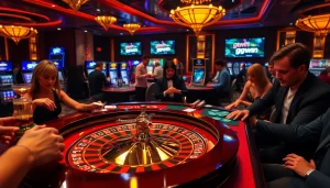 Experience the thrill of betting at ggwin casino's exciting roulette table with vibrant poker chips and cards.