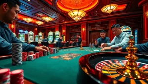 Catch the thrilling atmosphere at https://japanesecasino-online.com/ featuring intense poker action with vibrant chips and captivating tables.
